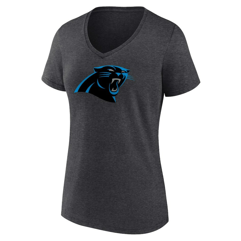 Carolina Panthers  Women's Primary Team Logo V-Neck T-Shirt