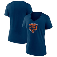 Chicago Bears  Women's Primary Team Logo V-Neck T-Shirt