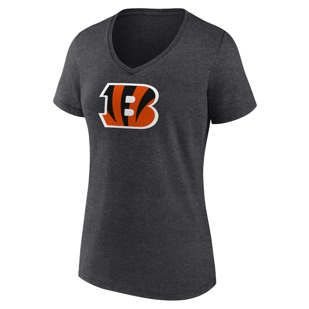 Cincinnati Bengals  Women's Primary Team Logo V-Neck T-Shirt