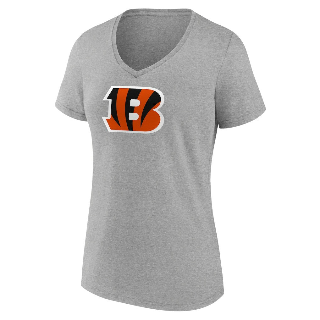 Cincinnati Bengals  Women's Primary Team Logo V-Neck T-Shirt