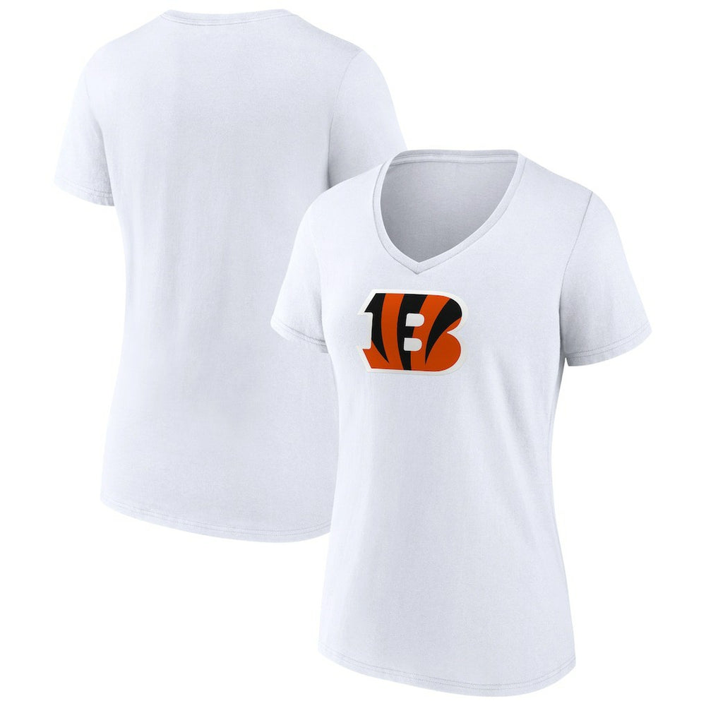 Cincinnati Bengals  Women's Primary Team Logo V-Neck T-Shirt