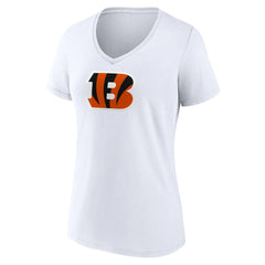 Cincinnati Bengals  Women's Primary Team Logo V-Neck T-Shirt