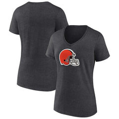 Cleveland Browns  Women's Primary Team Logo V-Neck T-Shirt