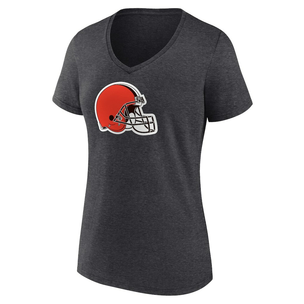 Cleveland Browns  Women's Primary Team Logo V-Neck T-Shirt