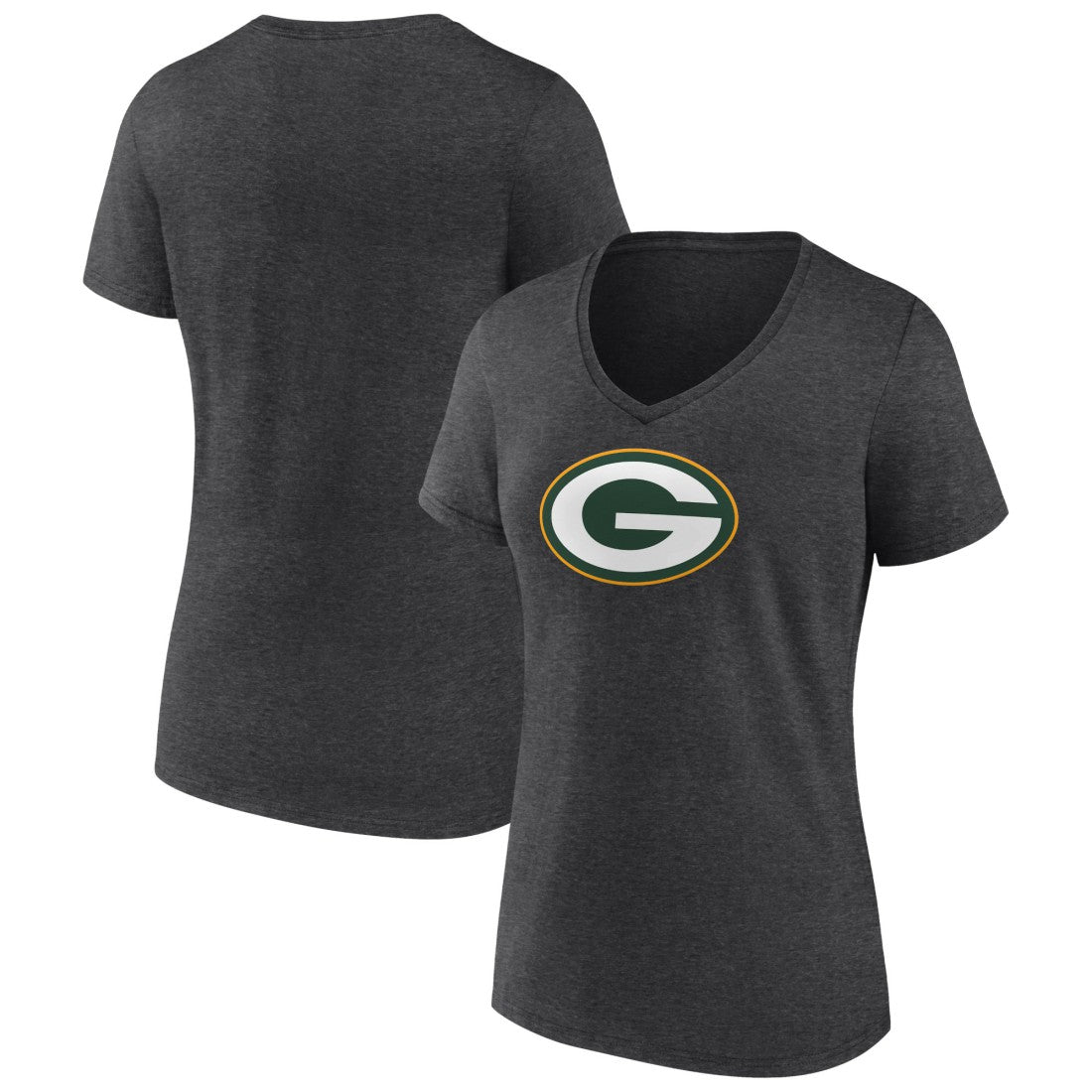 Green Bay Packers  Women's Primary Team Logo V-Neck T-Shirt