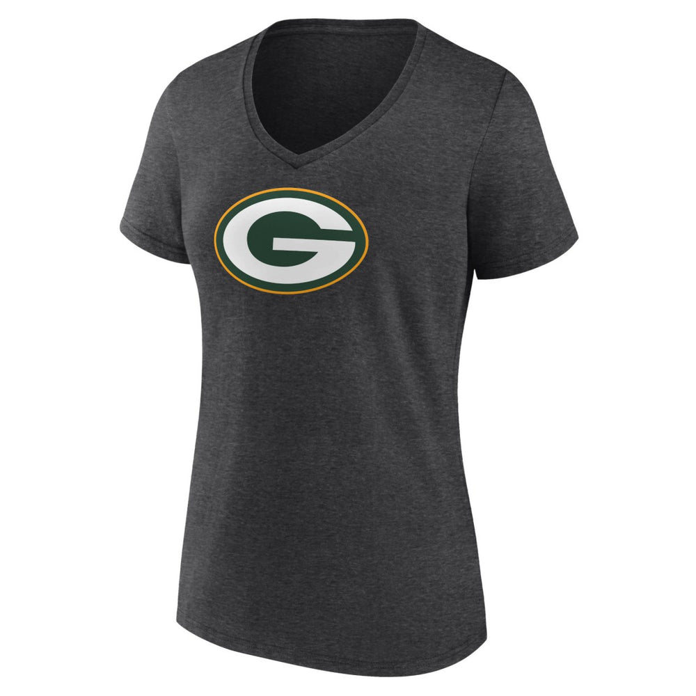 Green Bay Packers  Women's Primary Team Logo V-Neck T-Shirt