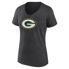 Green Bay Packers  Women's Primary Team Logo V-Neck T-Shirt