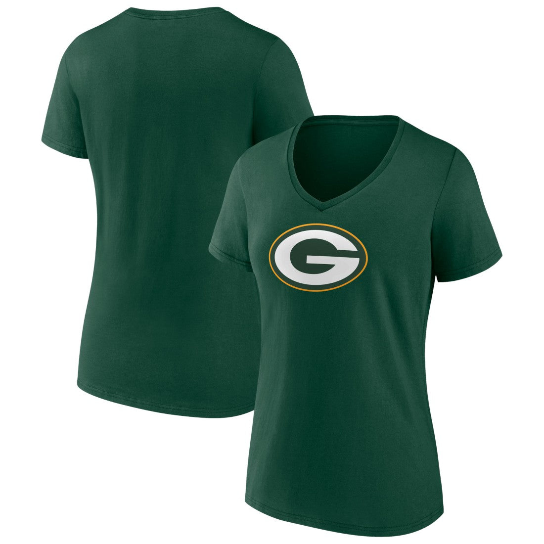 Green Bay Packers  Women's Primary Team Logo V-Neck T-Shirt