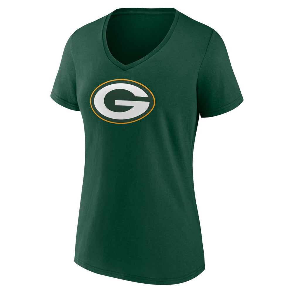 Green Bay Packers  Women's Primary Team Logo V-Neck T-Shirt