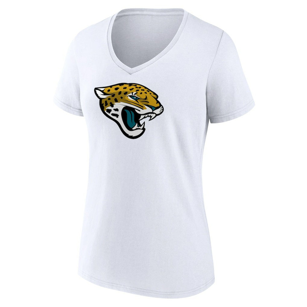 Jacksonville Jaguars  Women's Primary Team Logo V-Neck T-Shirt