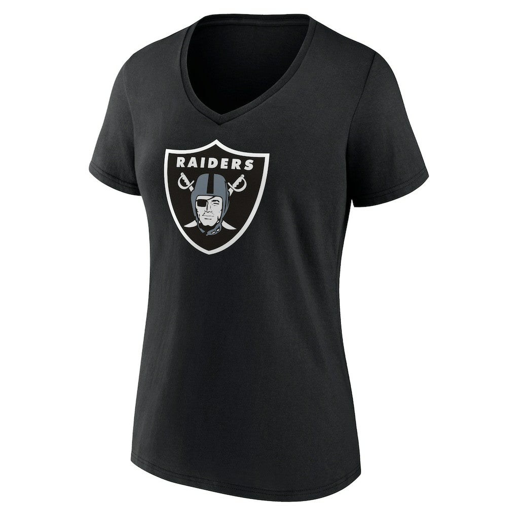 Las Vegas Raiders  Women's Primary Team Logo V-Neck T-Shirt