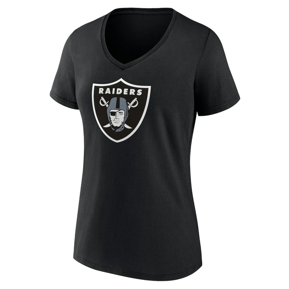 Las Vegas Raiders  Women's Primary Team Logo V-Neck T-Shirt
