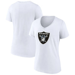 Las Vegas Raiders  Women's Primary Team Logo V-Neck T-Shirt