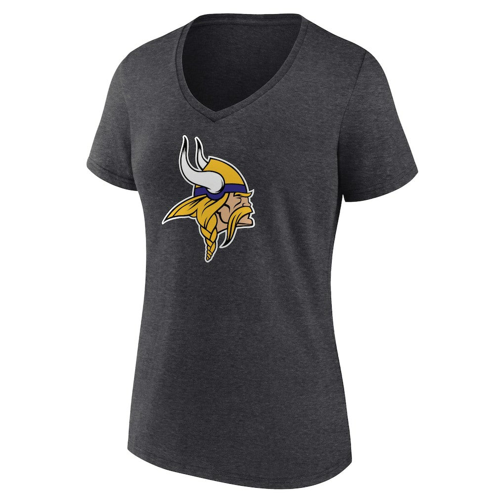 Minnesota Vikings  Women's Primary Team Logo V-Neck T-Shirt