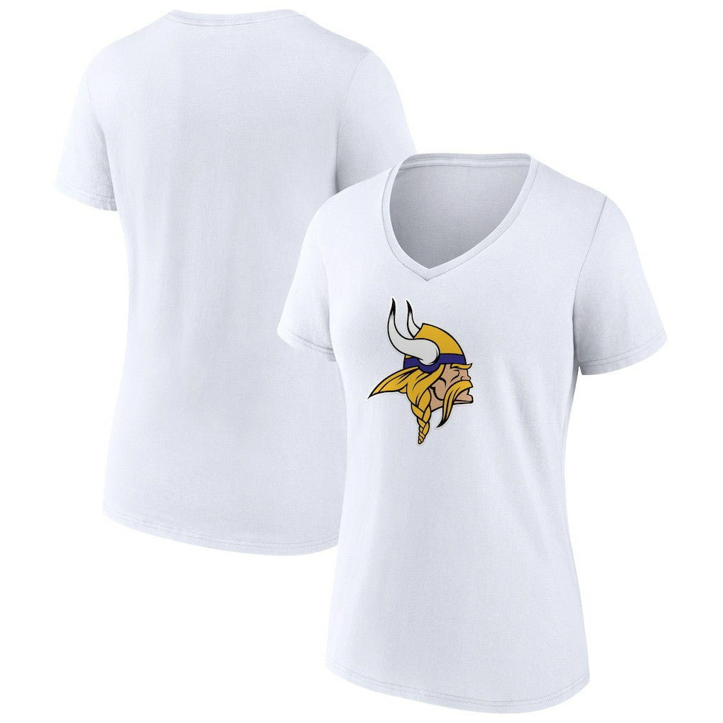Minnesota Vikings  Women's Primary Team Logo V-Neck T-Shirt