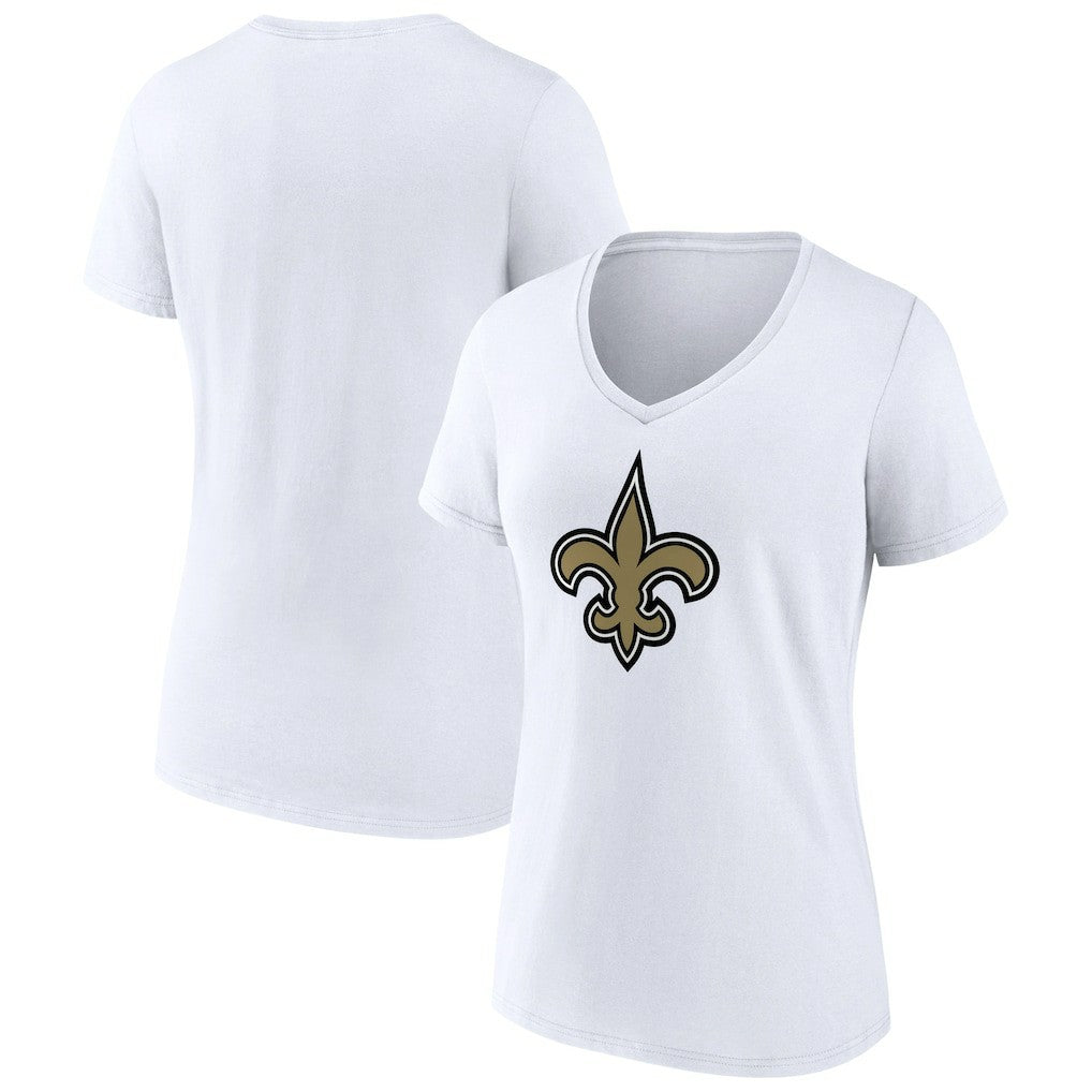 New Orleans Saints  Women's Primary Team Logo V-Neck T-Shirt