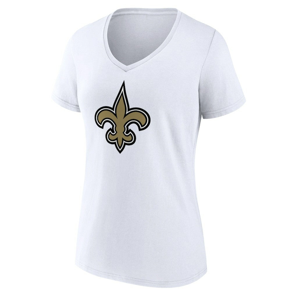 New Orleans Saints  Women's Primary Team Logo V-Neck T-Shirt