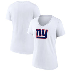 New York Giants  Women's Primary Team Logo V-Neck T-Shirt