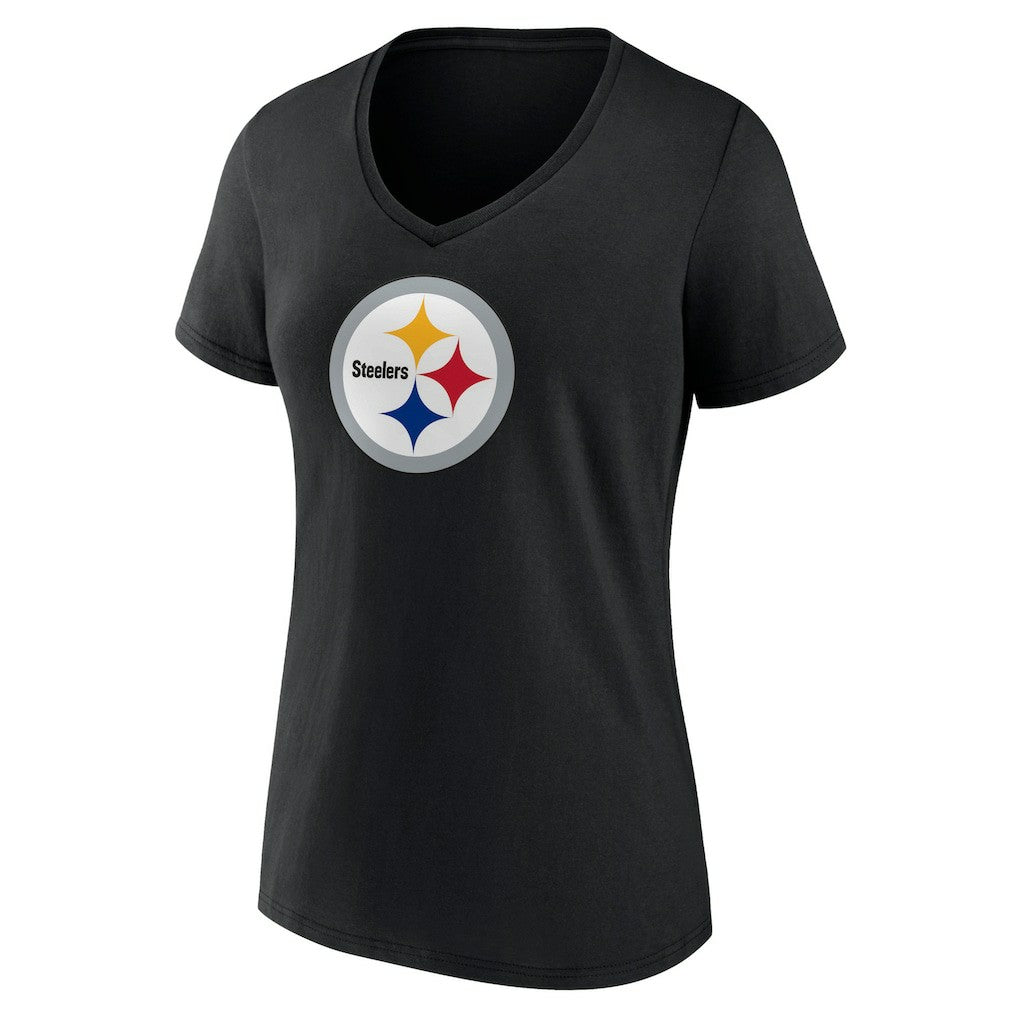 Pittsburgh Steelers  Women's Primary Team Logo V-Neck T-Shirt