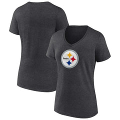 Pittsburgh Steelers  Women's Primary Team Logo V-Neck T-Shirt