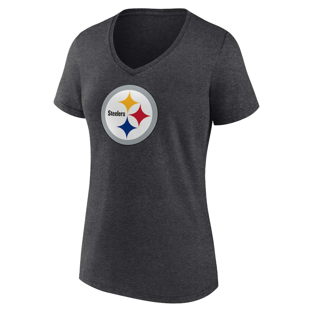 Pittsburgh Steelers  Women's Primary Team Logo V-Neck T-Shirt