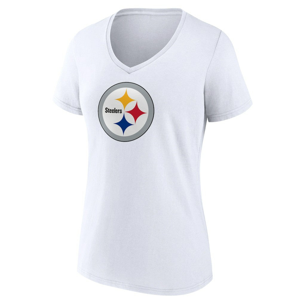 Pittsburgh Steelers  Women's Primary Team Logo V-Neck T-Shirt