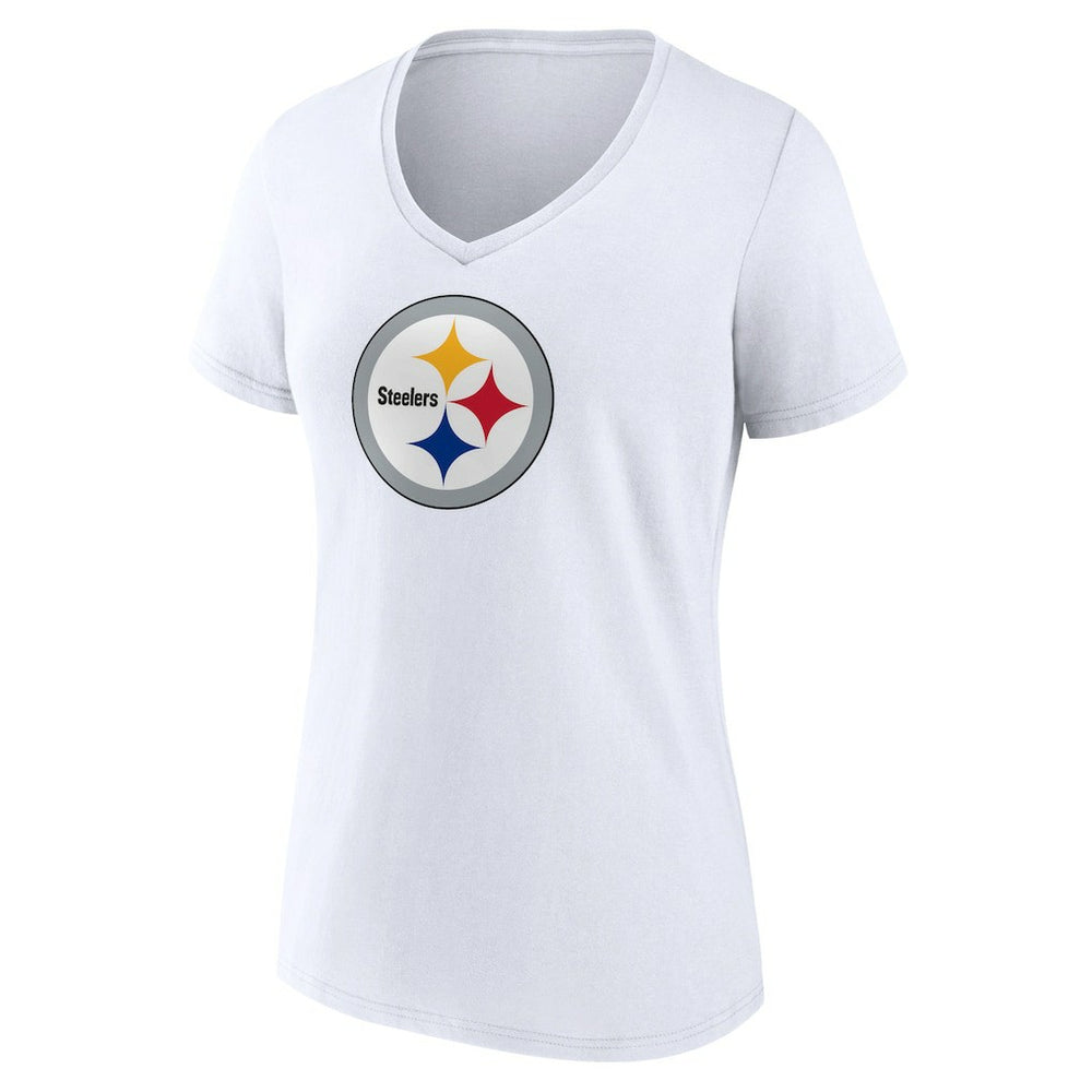 Pittsburgh Steelers  Women's Primary Team Logo V-Neck T-Shirt