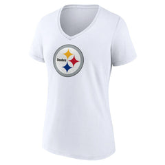 Pittsburgh Steelers  Women's Primary Team Logo V-Neck T-Shirt