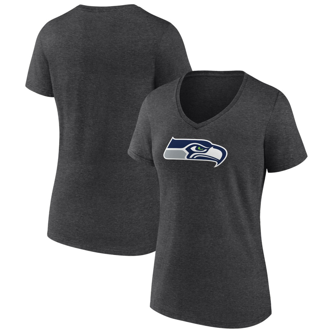 Seattle Seahawks  Women's Primary Team Logo V-Neck T-Shirt