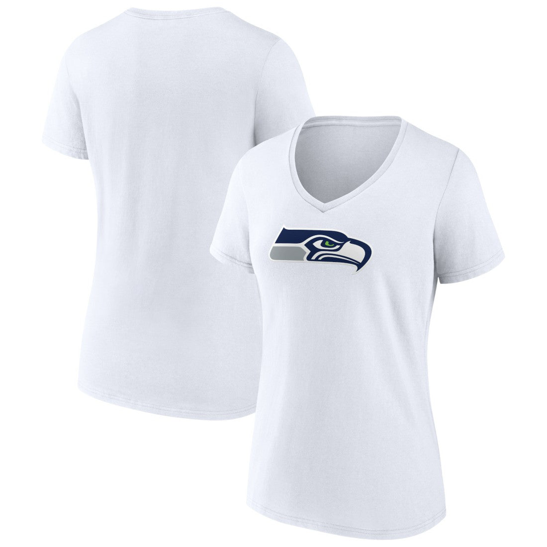 Seattle Seahawks  Women's Primary Team Logo V-Neck T-Shirt