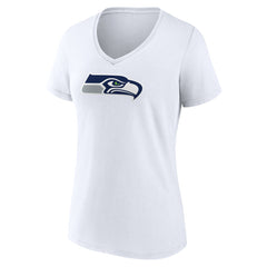 Seattle Seahawks  Women's Primary Team Logo V-Neck T-Shirt
