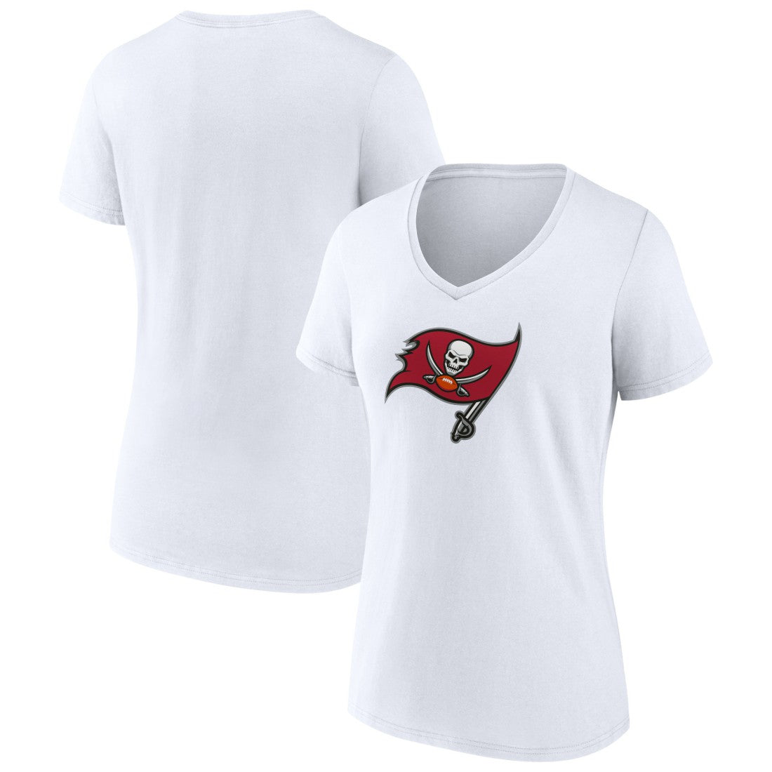 Tampa Bay Buccaneers  Women's Primary Team Logo V-Neck T-Shirt
