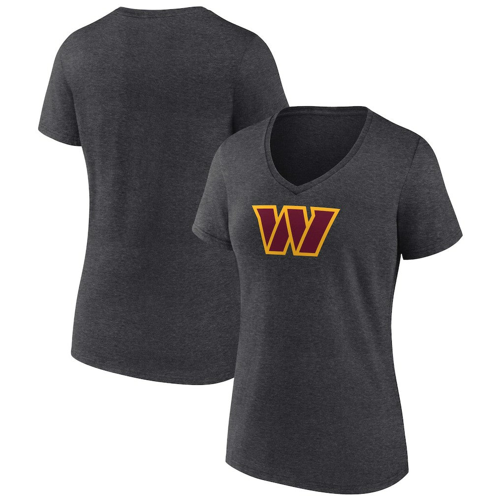 Washington Commanders  Women's Primary Team Logo V-Neck T-Shirt