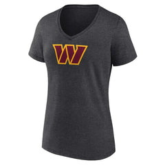 Washington Commanders  Women's Primary Team Logo V-Neck T-Shirt