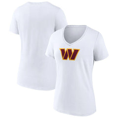 Washington Commanders  Women's Primary Team Logo V-Neck T-Shirt