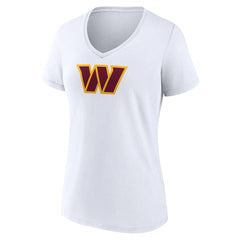 Washington Commanders  Women's Primary Team Logo V-Neck T-Shirt