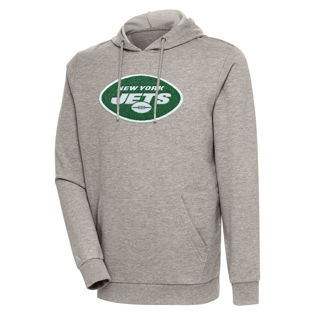 New York Jets  Antigua Action Chenille Pullover Hoodie