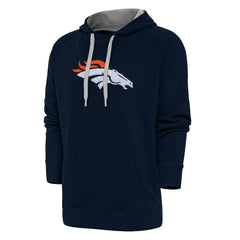 Denver Broncos  Antigua Victory Chenille Pullover Hoodie