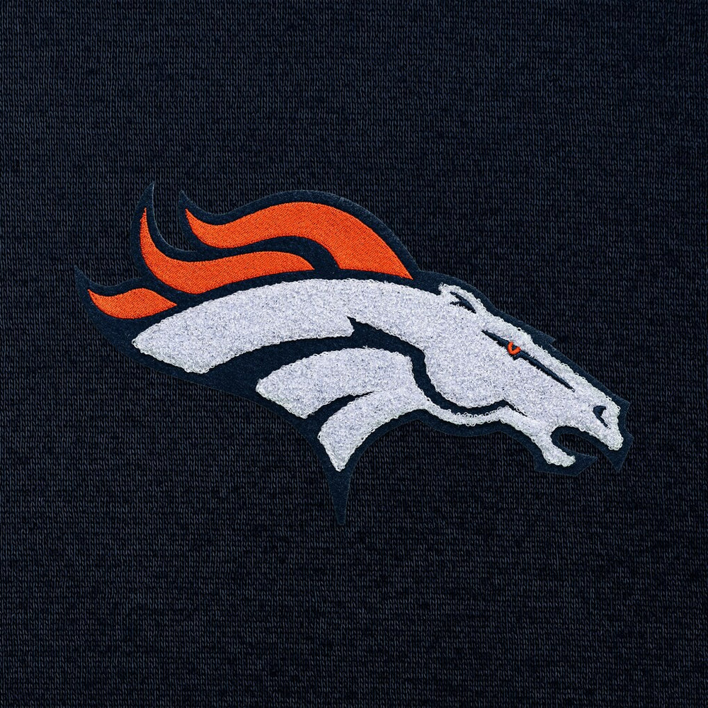 Denver Broncos  Antigua Victory Chenille Pullover Hoodie