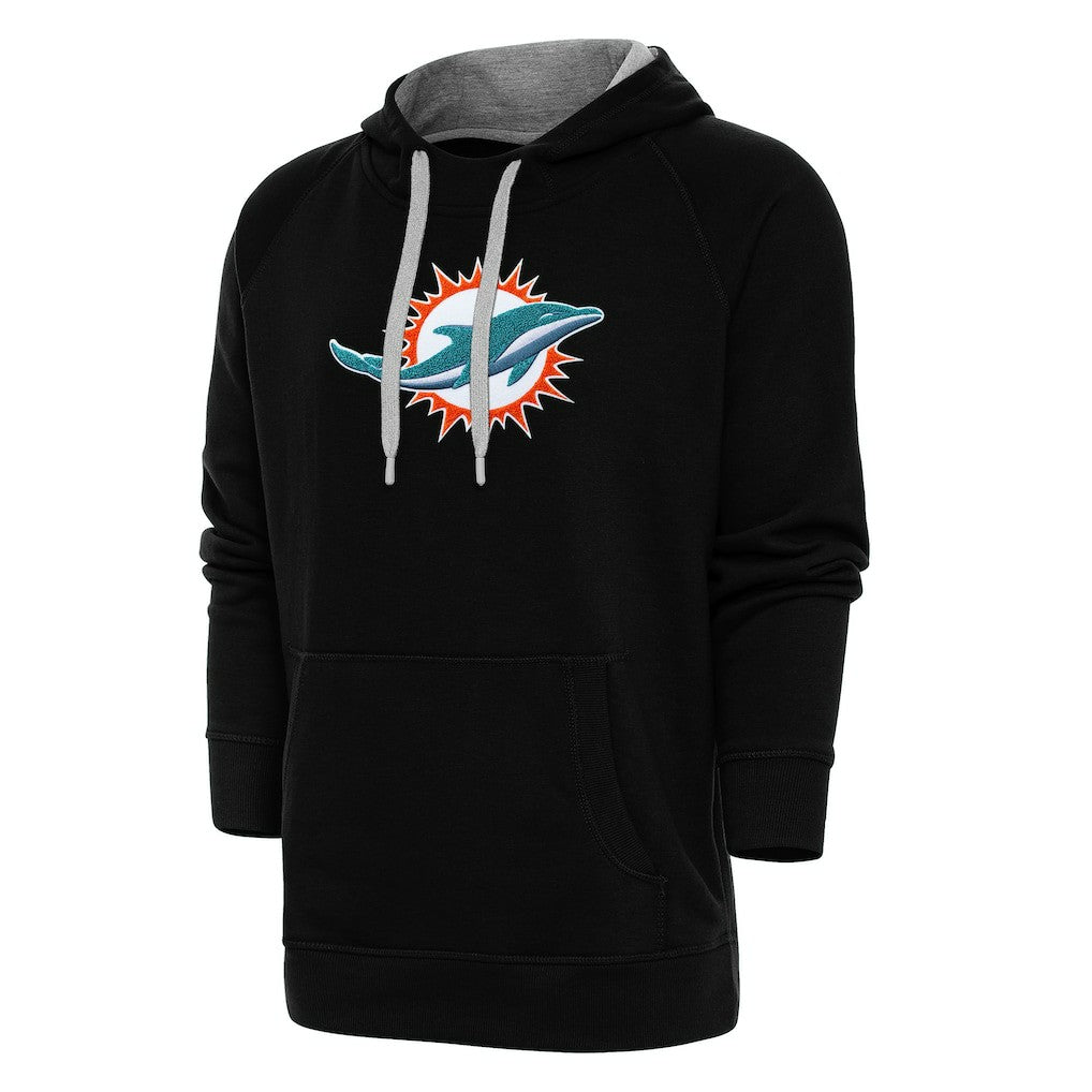 Miami Dolphins  Antigua Victory Chenille Pullover Hoodie