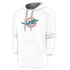 Miami Dolphins  Antigua Victory Chenille Pullover Hoodie