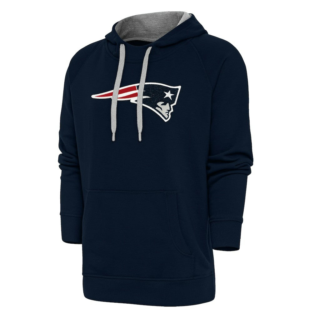 New England Patriots  Antigua Victory Chenille Pullover Hoodie