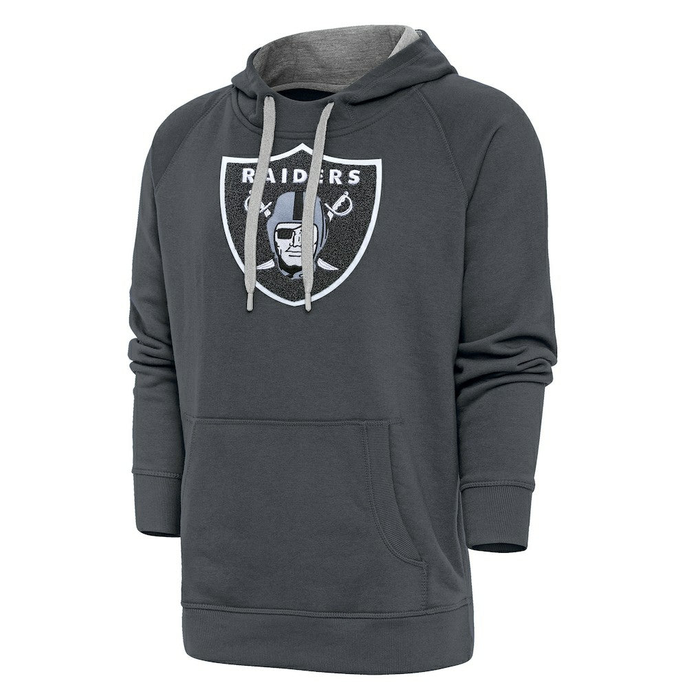 Las Vegas Raiders  Antigua Victory Chenille Pullover Hoodie