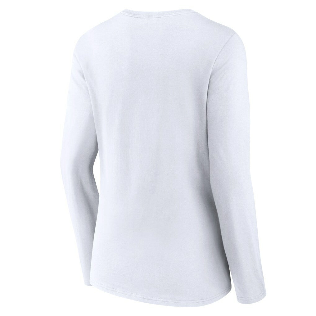 Kansas City Chiefs  Women's Logo Team Lockup Long Sleeve V-Neck T-Shirt