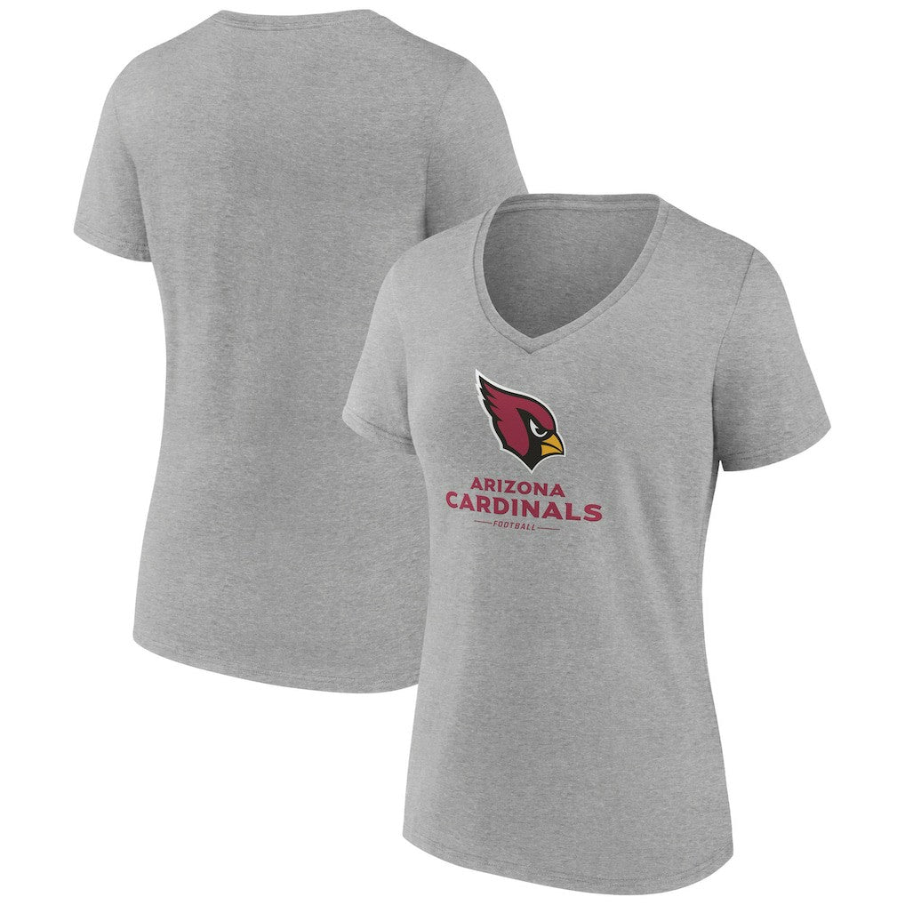 Arizona Cardinals  Women's Logo Team Lockup V-Neck T-Shirt