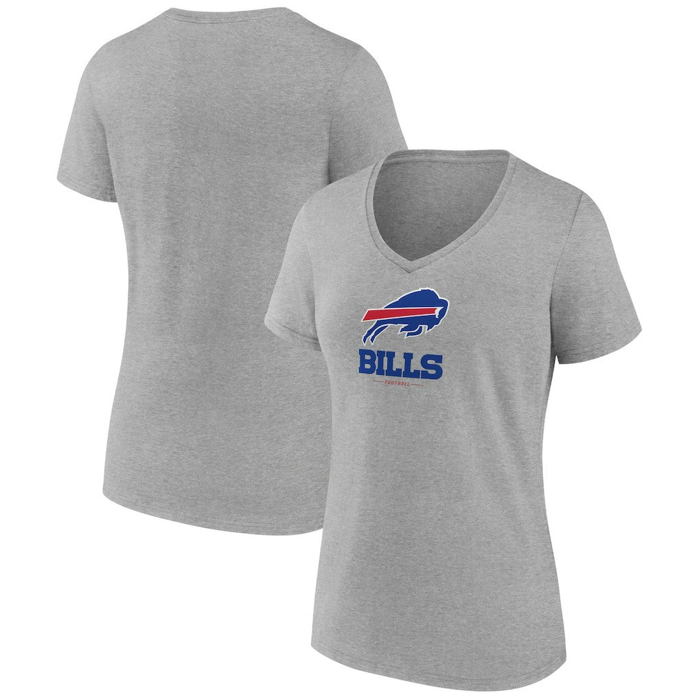 Buffalo Bills  Women's Logo Team Lockup V-Neck T-Shirt