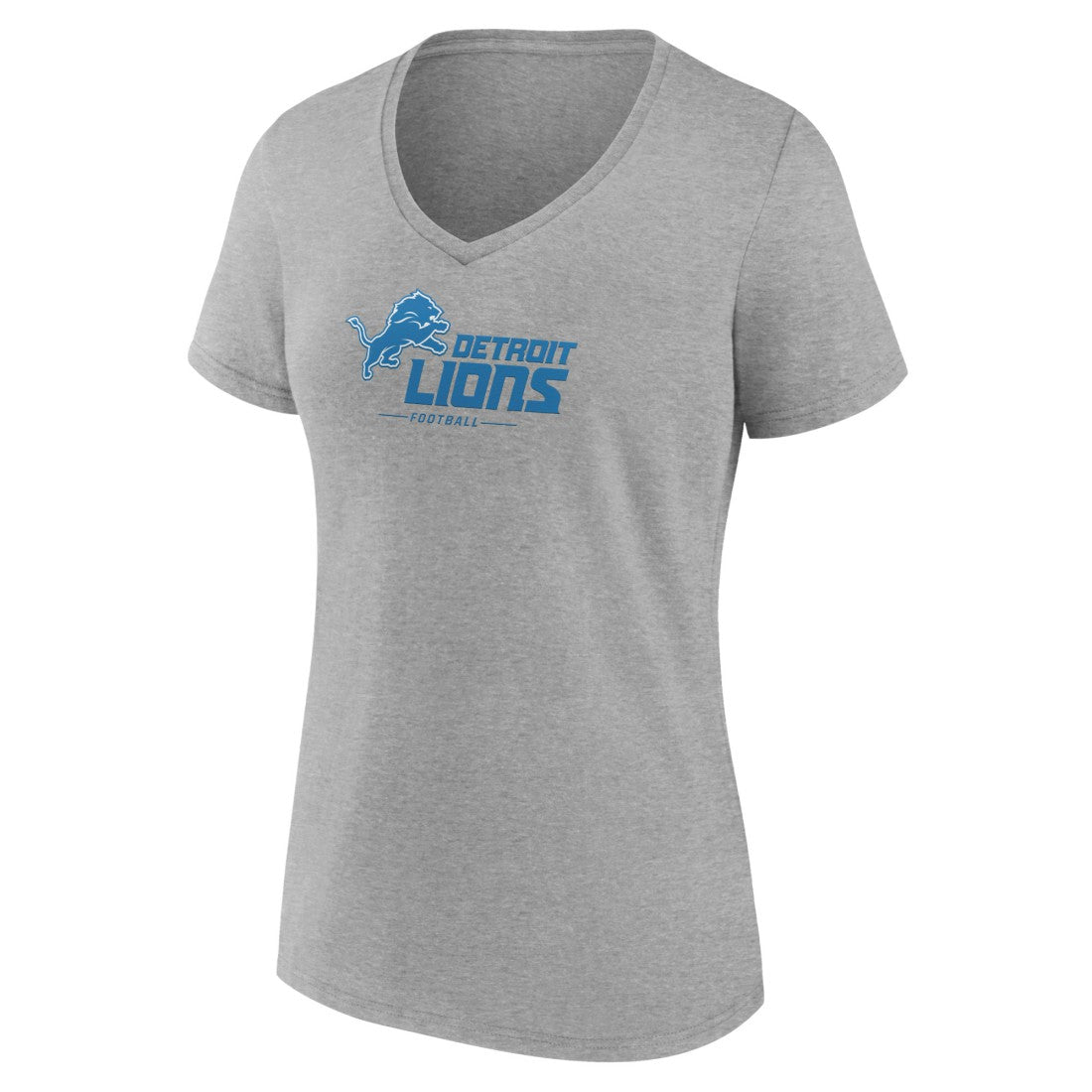 Detroit Lions  Women's Logo Team Lockup V-Neck T-Shirt