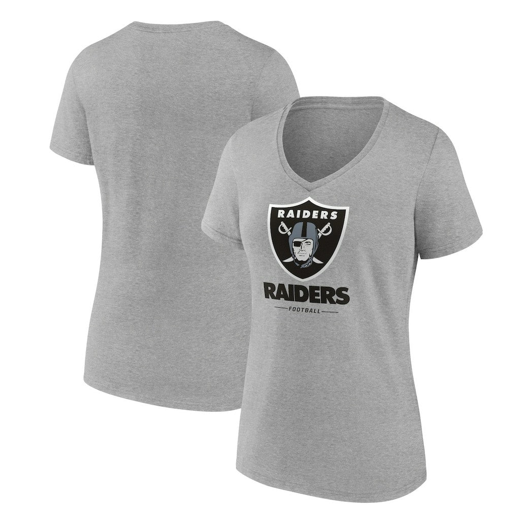 Las Vegas Raiders  Women's Logo Team Lockup V-Neck T-Shirt