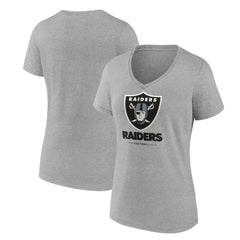 Las Vegas Raiders  Women's Logo Team Lockup V-Neck T-Shirt