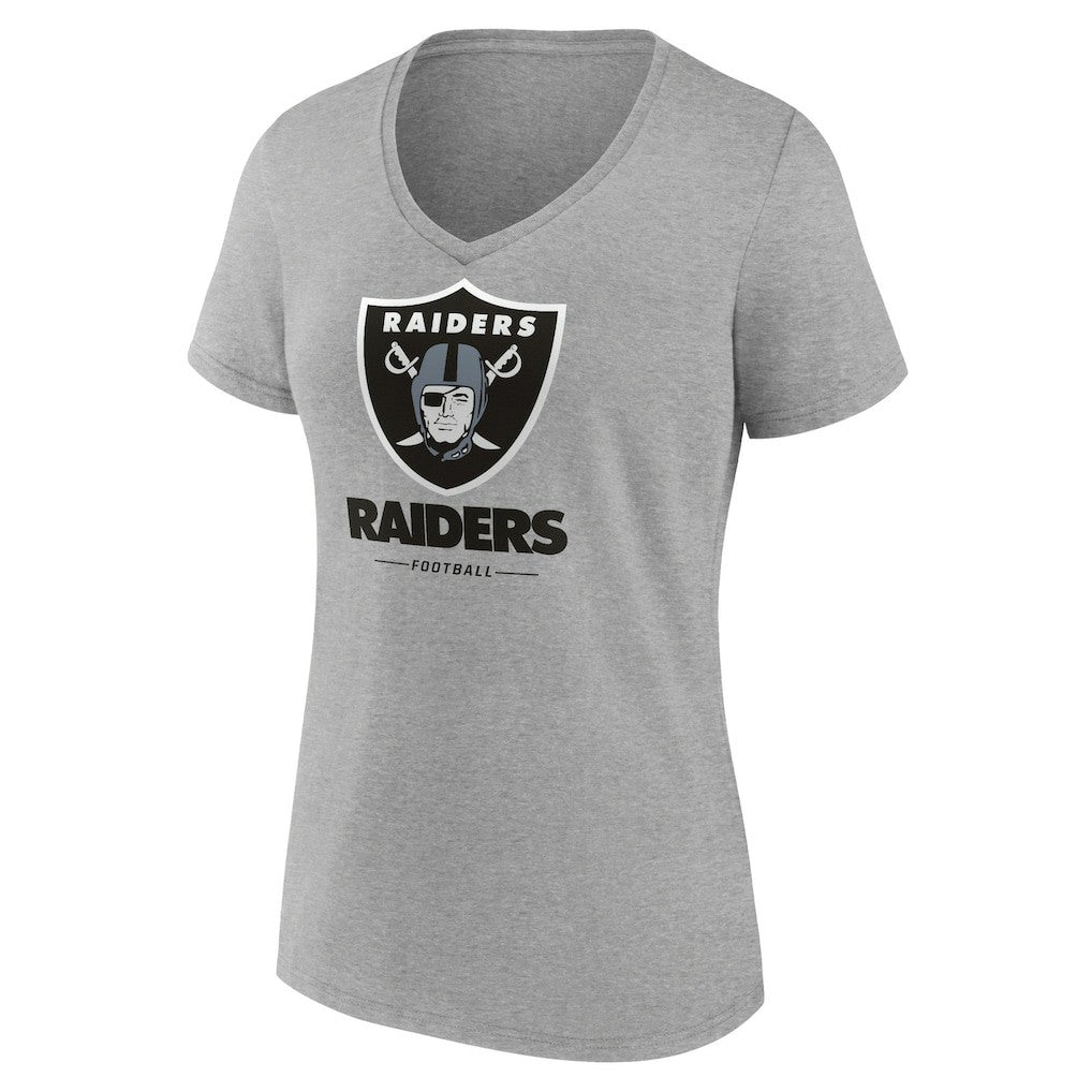 Las Vegas Raiders  Women's Logo Team Lockup V-Neck T-Shirt